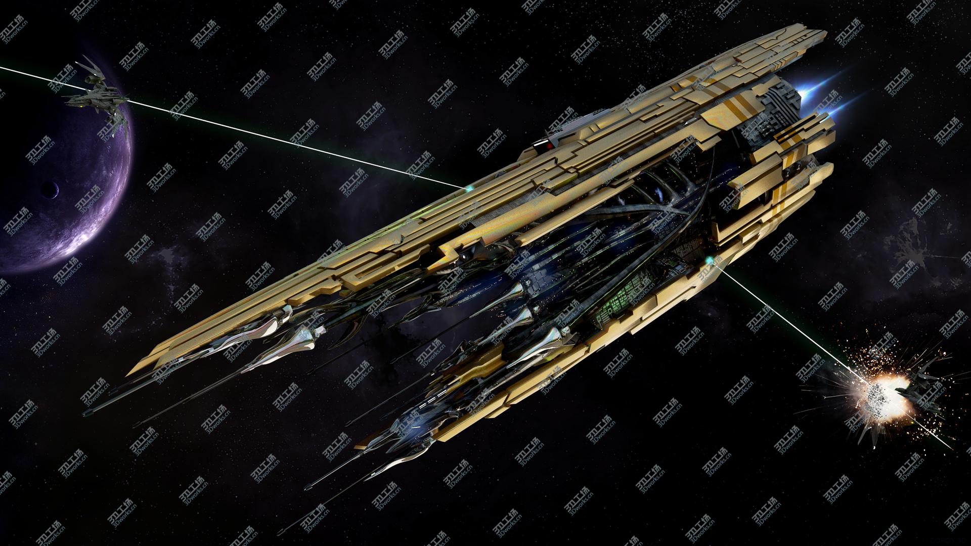 images/goods_img/2021040233/Alien Dreadnought Capital Sci-Fi Spaceship model/1.jpg
